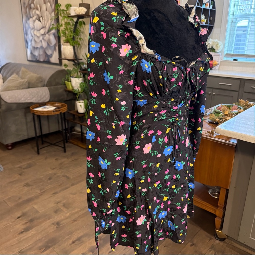 For Love And Lemons Multicolor Floral Long Sleeve Dress - Picture 3 of 8